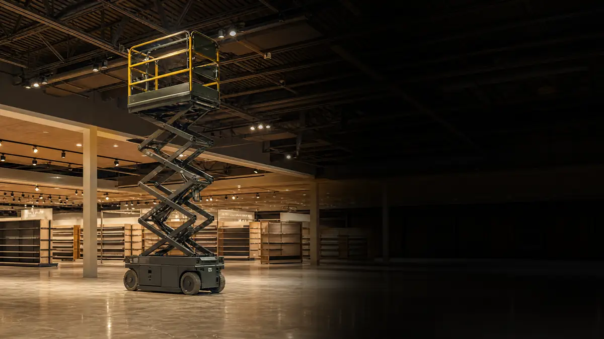 Electric Scissor Lifts jobsite access in Bakersfield